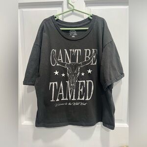 ORGANIC GENERATION Gray Graphic Tee TShirt Cuffed Sleeves SIZE SMALL Pre Loved